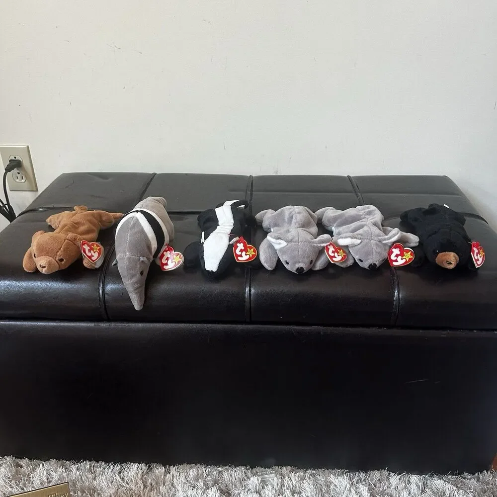 Vintage TY BEARS Beanie Babies Buddies Huge Lot 6 ALL W TAGS Plush New RARE #1